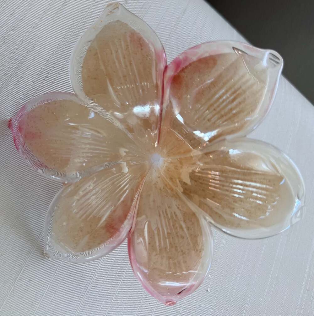 Murano Glass Flower With Twisted Stem Arzanese